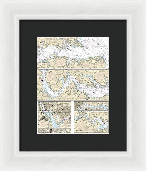 Nautical Chart-12285 Potomac River, District-columbia - Framed Print
