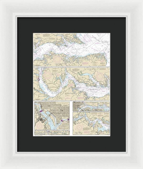 Nautical Chart-12285 Potomac River, District-columbia - Framed Print
