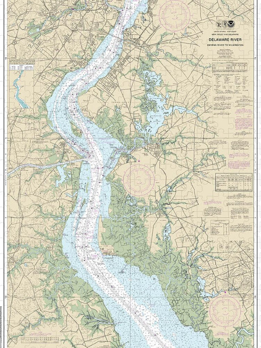 Nautical Chart-12311 Delaware River Smyrna River-wilmington - Puzzle