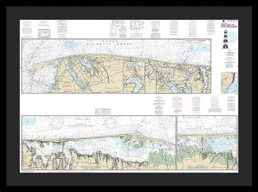 Nautical Chart-12324 Intracoastal Waterway Sandy Hook-little Egg Harbor - Framed Print