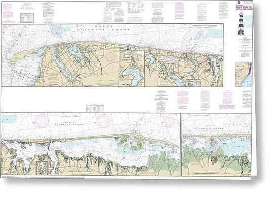 Nautical Chart-12324 Intracoastal Waterway Sandy Hook-little Egg Harbor - Greeting Card