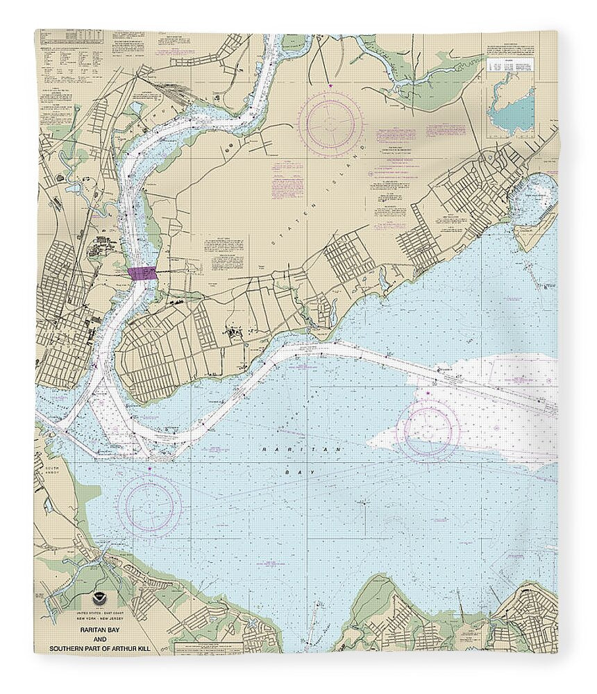 Nautical Chart-12331 Raritan Bay-southern Part-arthur Kill - Blanket