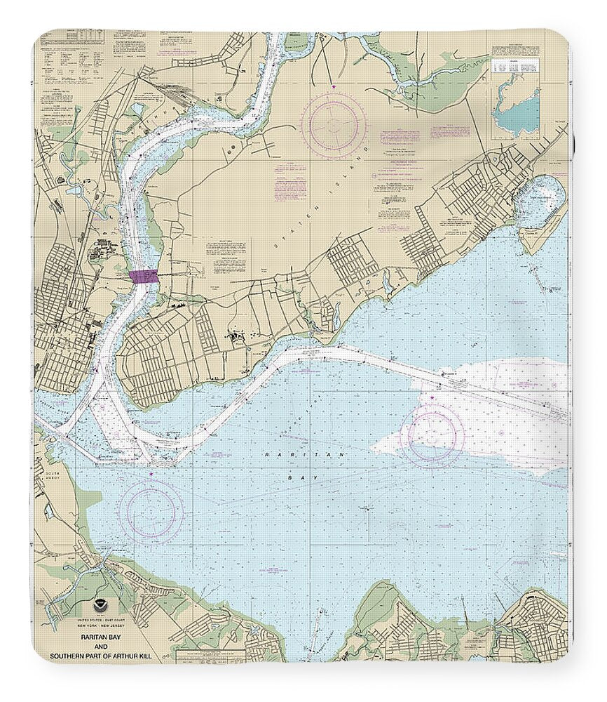 Nautical Chart-12331 Raritan Bay-southern Part-arthur Kill - Blanket