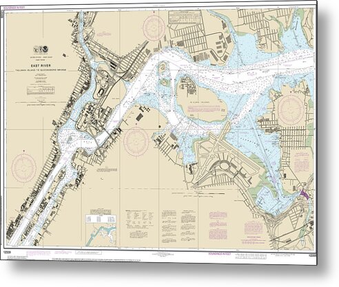 Nautical Chart-12339 East River Tallman Island-queensboro Bridge - Metal Print