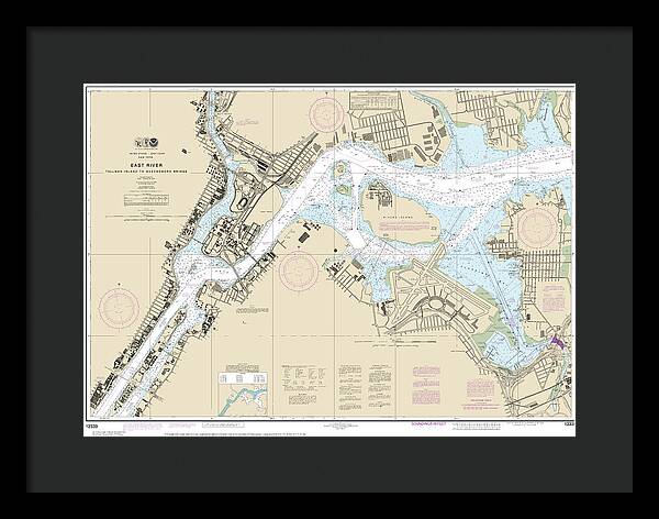 Nautical Chart-12339 East River Tallman Island-queensboro Bridge - Framed Print