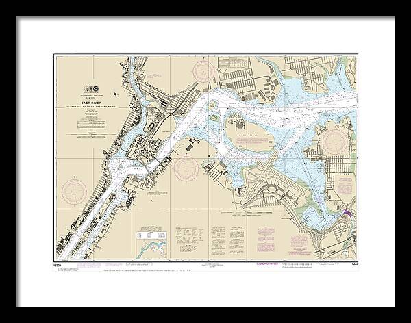 Nautical Chart-12339 East River Tallman Island-queensboro Bridge - Framed Print