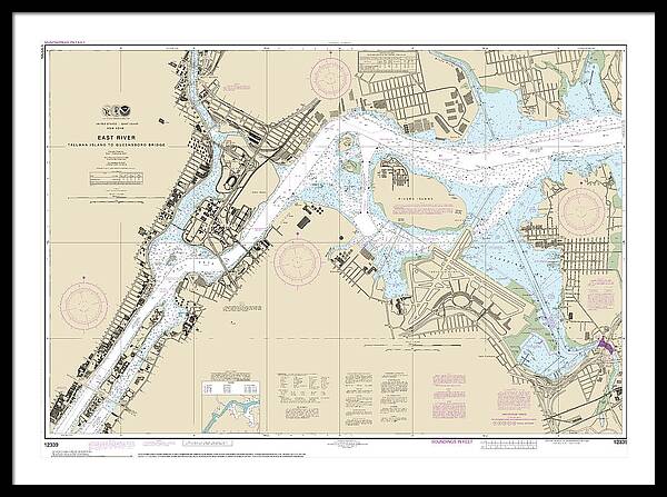 Nautical Chart-12339 East River Tallman Island-queensboro Bridge - Framed Print
