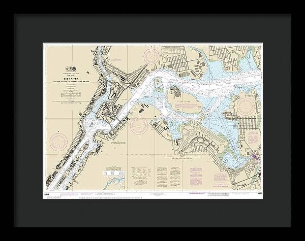 Nautical Chart-12339 East River Tallman Island-queensboro Bridge - Framed Print