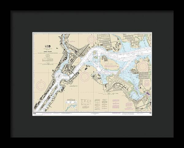 Nautical Chart-12339 East River Tallman Island-queensboro Bridge - Framed Print
