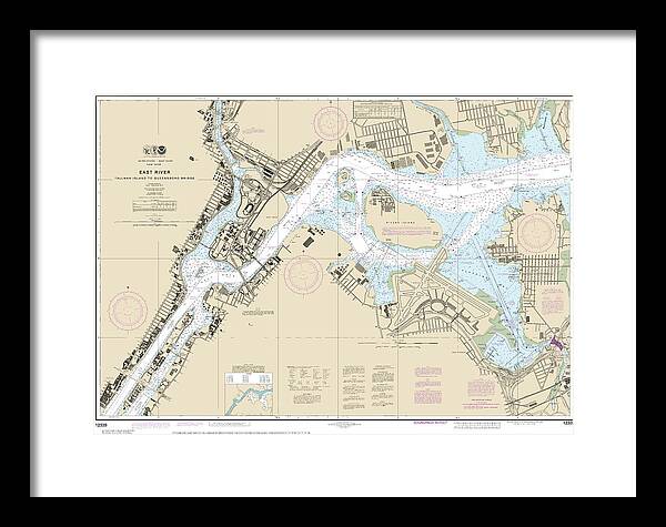 Nautical Chart-12339 East River Tallman Island-queensboro Bridge - Framed Print