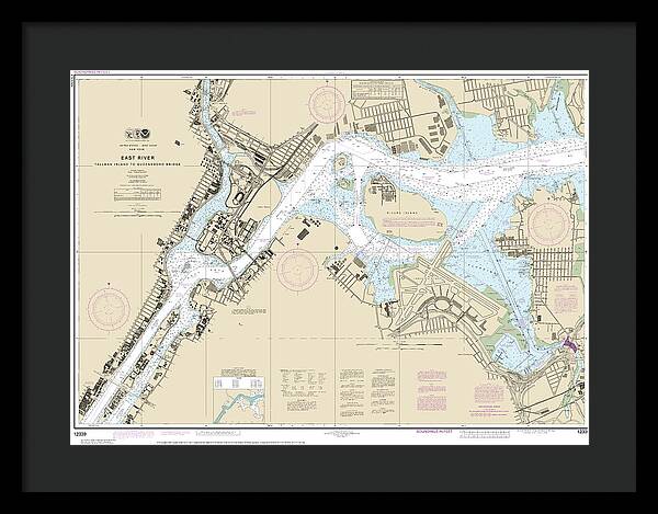 Nautical Chart-12339 East River Tallman Island-queensboro Bridge - Framed Print