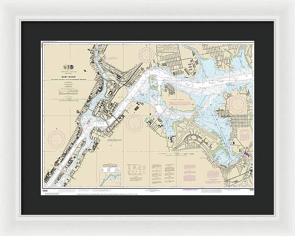 Nautical Chart-12339 East River Tallman Island-queensboro Bridge - Framed Print