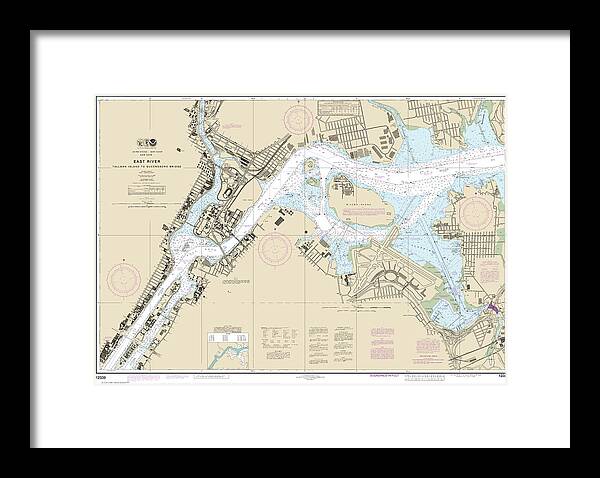 Nautical Chart-12339 East River Tallman Island-queensboro Bridge - Framed Print