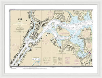 Nautical Chart-12339 East River Tallman Island-queensboro Bridge - Framed Print