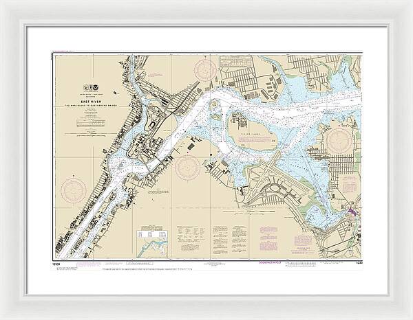 Nautical Chart-12339 East River Tallman Island-queensboro Bridge - Framed Print