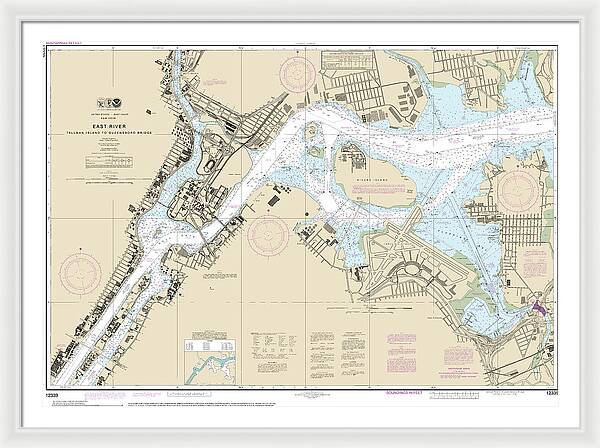 Nautical Chart-12339 East River Tallman Island-queensboro Bridge - Framed Print