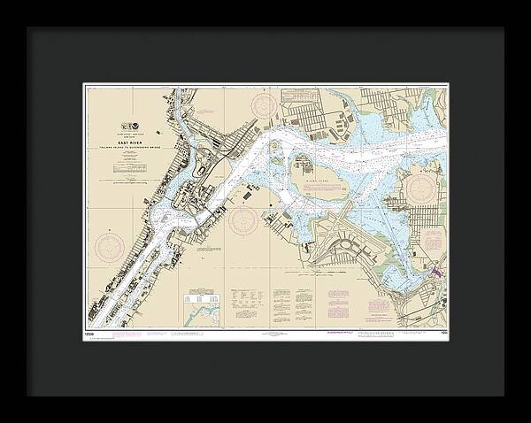 Nautical Chart-12339 East River Tallman Island-queensboro Bridge - Framed Print