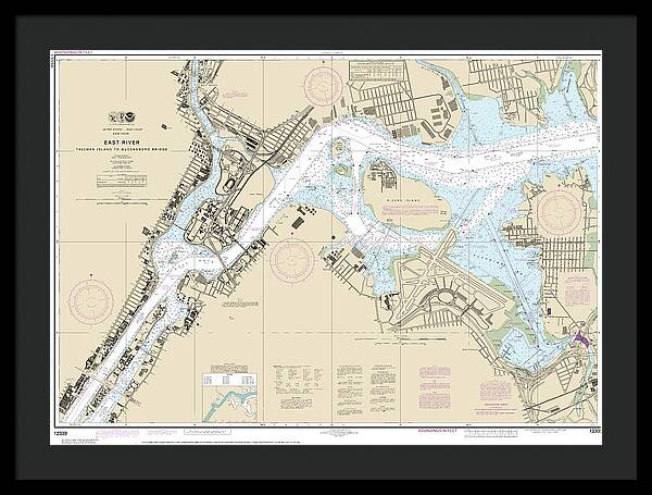Nautical Chart-12339 East River Tallman Island-queensboro Bridge - Framed Print