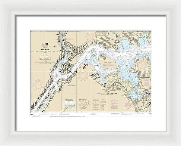 Nautical Chart-12339 East River Tallman Island-queensboro Bridge - Framed Print
