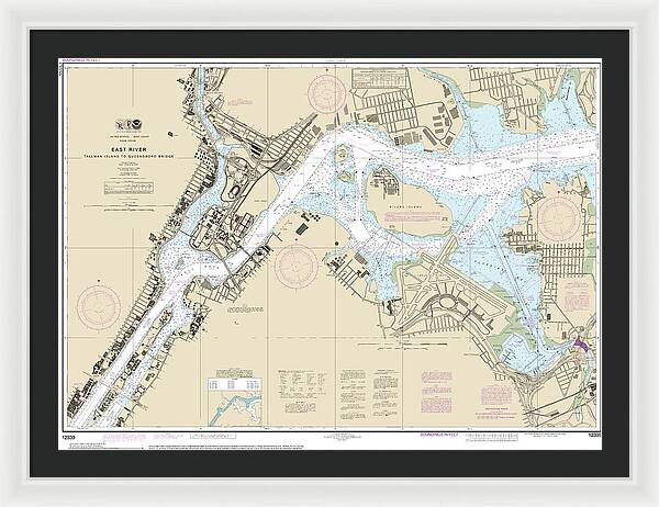 Nautical Chart-12339 East River Tallman Island-queensboro Bridge - Framed Print