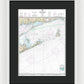Nautical Chart-13205 Block Island Sound-approaches - Framed Print