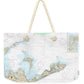 Nautical Chart-13209 Block Island Sound-gardiners Bay, Montauk Harbor - Weekender Tote Bag
