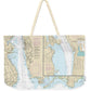 Nautical Chart-13213 New London Harbor-vicinity, Bailey Point-smith Cove - Weekender Tote Bag