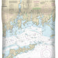Nautical Chart-13214 Fishers Island Sound - Duvet Cover