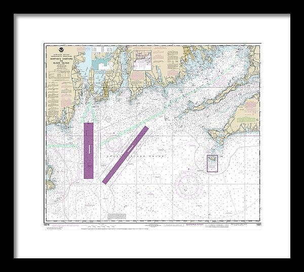 Nautical Chart-13218 Marthas Vineyard-block Island - Framed Print
