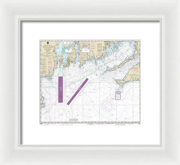 Nautical Chart-13218 Marthas Vineyard-block Island - Framed Print