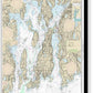 Nautical Chart-13221 Narragansett Bay - Canvas Print