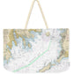 Nautical Chart-13230 Buzzards Bay, Quicks Hole - Weekender Tote Bag