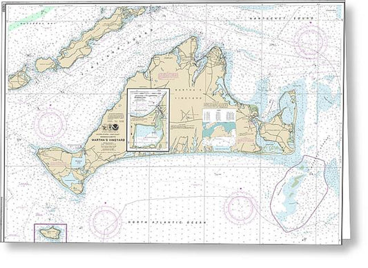 Nautical Chart-13233 Marthas Vineyard, Menemsha Pond - Greeting Card
