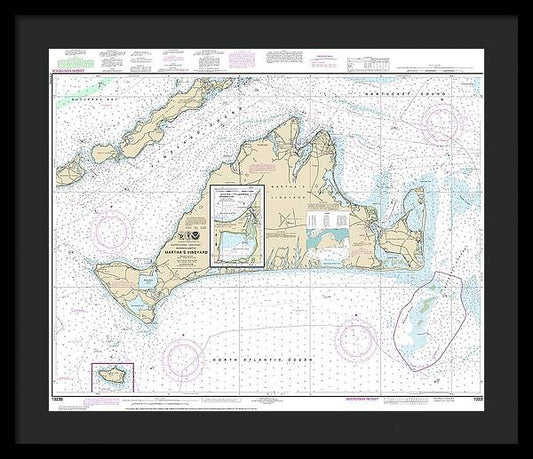 Nautical Chart-13233 Marthas Vineyard, Menemsha Pond - Framed Print