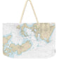 Nautical Chart-13235 Woods Hole - Weekender Tote Bag