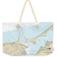 Nautical Chart-13242 Nantucket Harbor - Weekender Tote Bag