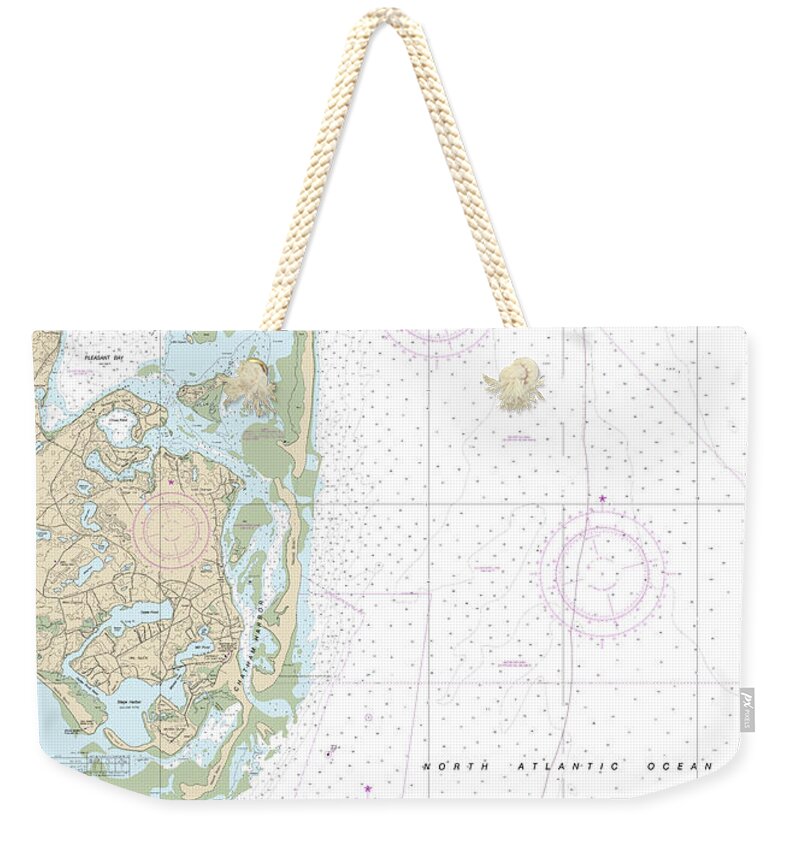 Nautical Chart-13248 Chatham Harbor-pleasant Bay - Weekender Tote Bag