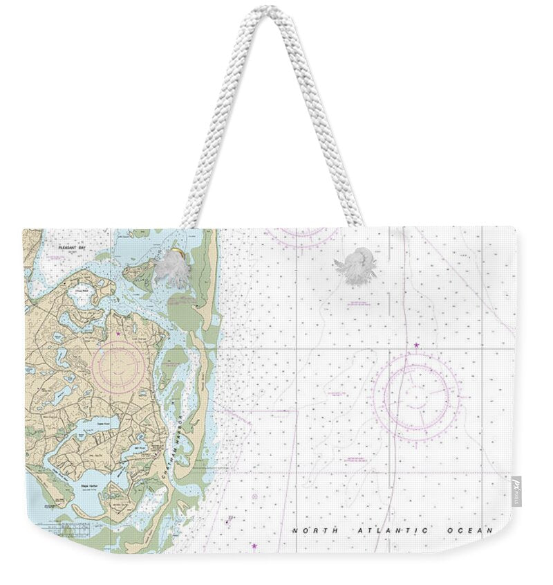 Nautical Chart-13248 Chatham Harbor-pleasant Bay - Weekender Tote Bag