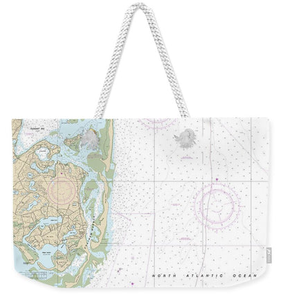 Nautical Chart-13248 Chatham Harbor-pleasant Bay - Weekender Tote Bag