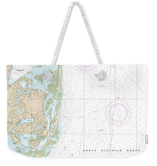 Nautical Chart-13248 Chatham Harbor-pleasant Bay - Weekender Tote Bag