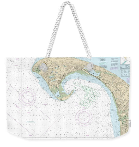 Nautical Chart-13249 Provincetown Harbor - Weekender Tote Bag