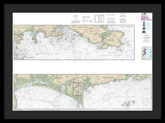 Nautical Chart-13274 Portsmouth Harbor-boston Harbor, Merrimack River Extension - Framed Print