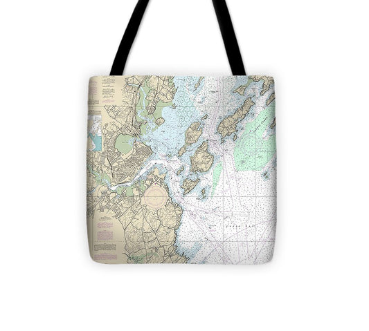 Nautical Chart-13292 Portland Harbor-vicinity - Tote Bag