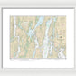 Nautical Chart-13296 Boothbay Harbor-bath, Including Kennebec River - Framed Print