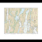Nautical Chart-13296 Boothbay Harbor-bath, Including Kennebec River - Framed Print