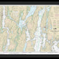 Nautical Chart-13296 Boothbay Harbor-bath, Including Kennebec River - Framed Print