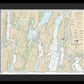 Nautical Chart-13296 Boothbay Harbor-bath, Including Kennebec River - Framed Print