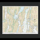 Nautical Chart-13296 Boothbay Harbor-bath, Including Kennebec River - Framed Print