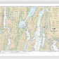 Nautical Chart-13296 Boothbay Harbor-bath, Including Kennebec River - Framed Print