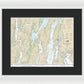 Nautical Chart-13296 Boothbay Harbor-bath, Including Kennebec River - Framed Print